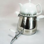 کتری و قوری طرح هرمی 3 لیتر سیلور